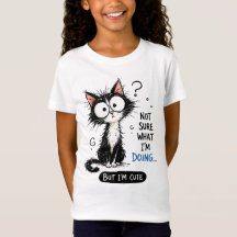 Not Sure What I’m Doing Cute Cat T-Shirt