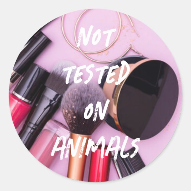 Not tested on animals classic round sticker (Front)