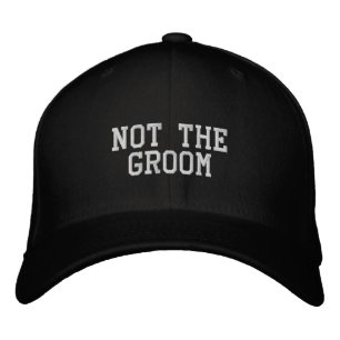 'Not The Groom' Funny Gift Wedding Photographs Embroidered Hat