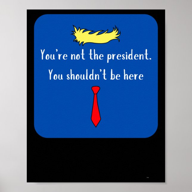 Not The President - Blue  Poster (Front)
