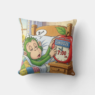 Not Today, Alarm – Sleepy Monkey Mode 💤🙈 Cushion