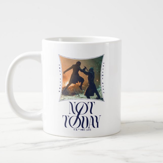 "Not Today" Arya Stark Vs. The Night King Large Coffee Mug (Left)