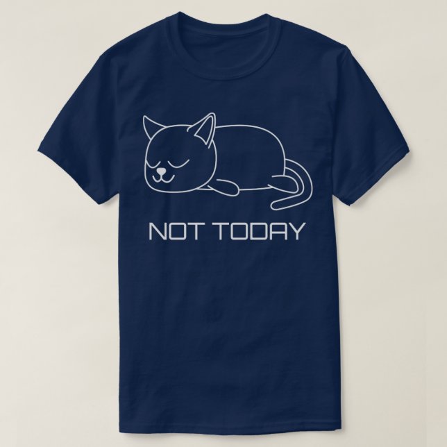 Not Today Cat Cats Cat Lover T-Shirt (Design Front)