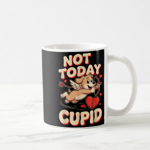 Not Today Cud Funny Puppy Anti Valentine Retro Car Coffee Mug