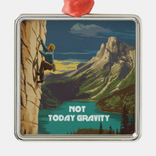Not Today Gravity Rock Climbing Metal Tree Decoration