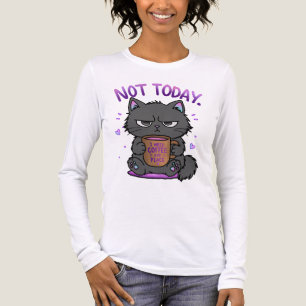 Not Today Grumpy Cat Coffee Lover Cute Funny Cat Tri-Blend Shirt