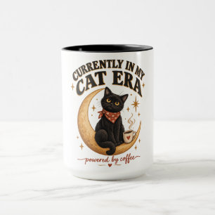 Not Today Human Funny Grumpy Black Cat Coffee Desi Mug
