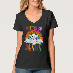 Not Today Jesus Gay Pride Lgbt Satan Goat 1 T-Shirt