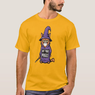 Not Today Muggle Cat T-Shirt - Funny Wizard Cat  