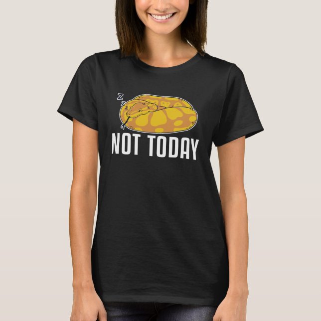 Not Today Pythonidae Snake Owner Breeder Banana Ba T-Shirt (Front)