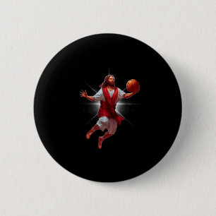 Not Today Satan Jesus Funny Slam Holy Dunk Basketb 6 Cm Round Badge