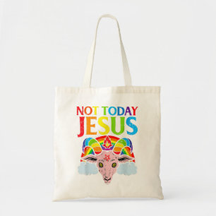 Not Today Satan Jesus vs Satan in Basketball T-Shi Tote Bag