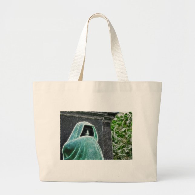 Not Today Satan Large Tote Bag (Front)