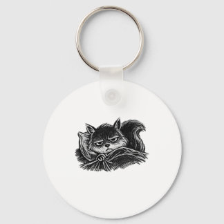 Not Today Squirrel Key Ring