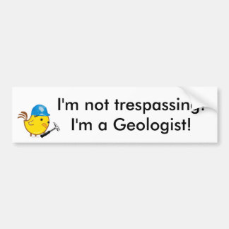 Not Trespassing Bumper Sticker