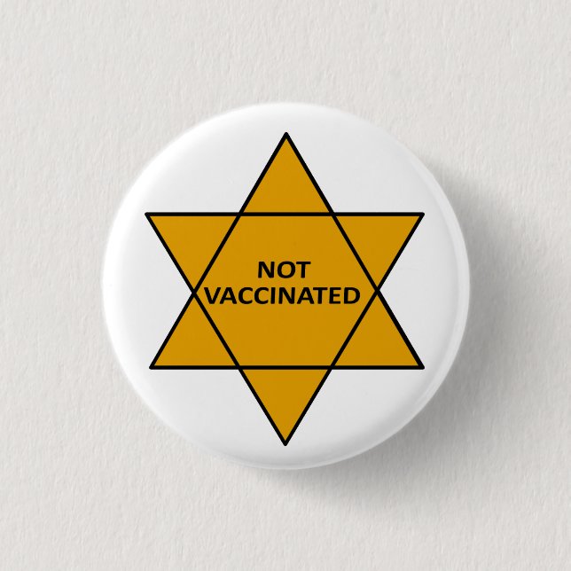Not Vaccinated Ronde Button 4,0 Cm (Front)
