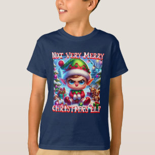 Not Very Merry Christmas Elf T-Shirt