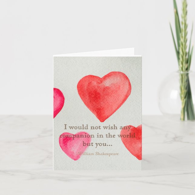  ...not wish any companion in the world but you  thank you card (Front)