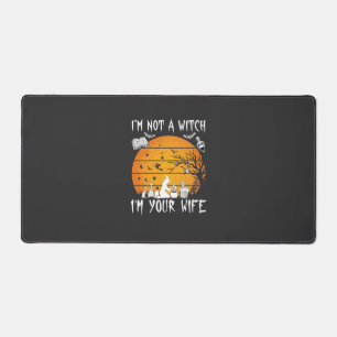 Not Witch Wife Halloween Sunset Cauldron_1 Desk Mat