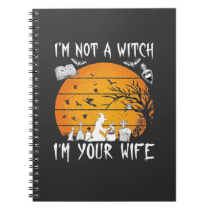 Not Witch Wife Halloween Sunset Cauldron_1 Notebook