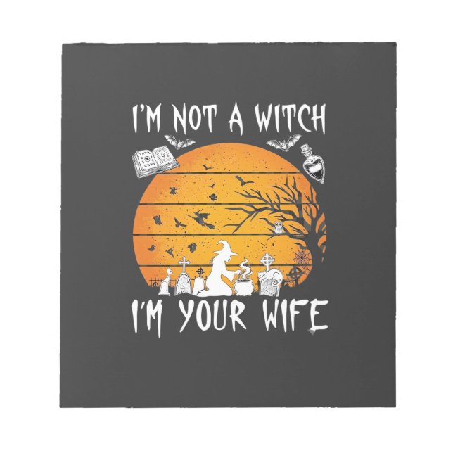 Not Witch Wife Halloween Sunset Cauldron_1 Notepad (Front)
