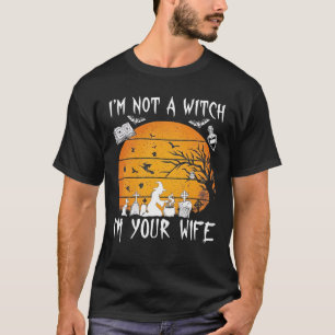 Not Witch Wife Halloween Sunset Cauldron_1 T-Shirt