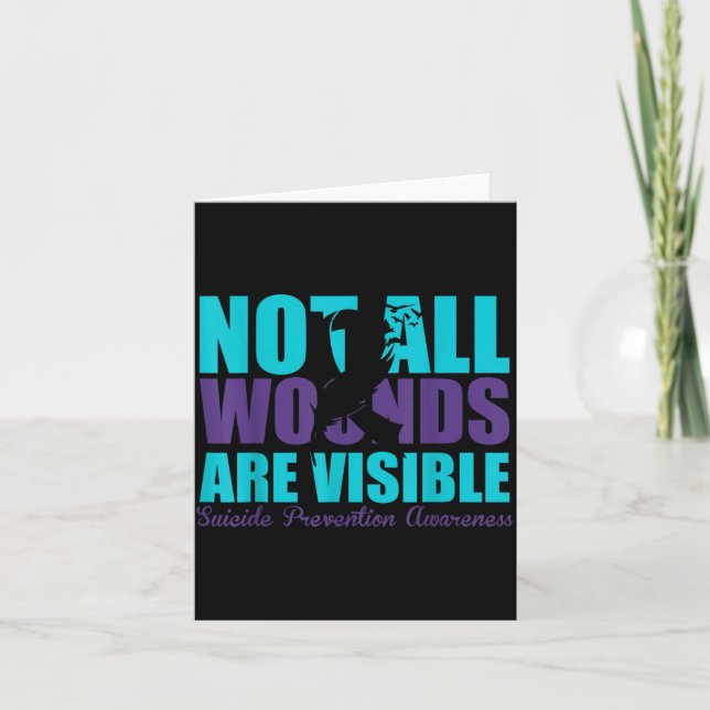 Not Wounds Are Visible Suicide Prevention Card (Front)