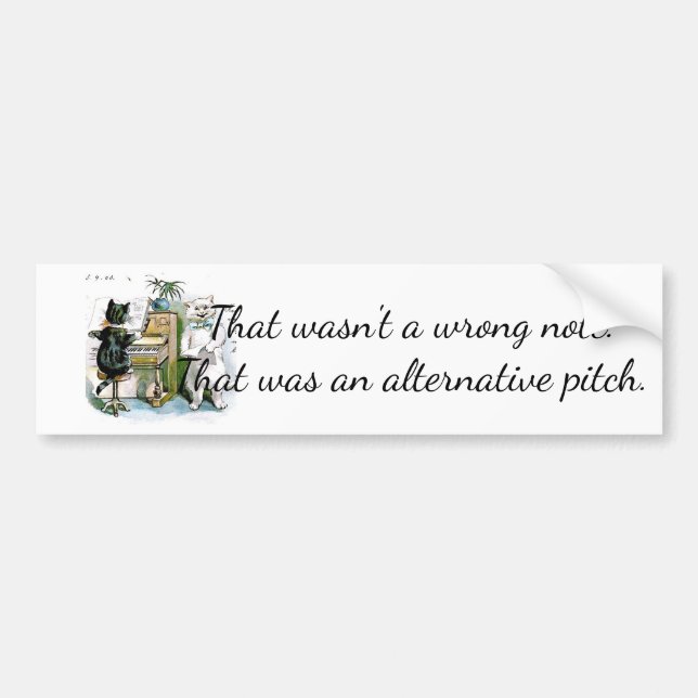 Not Wrong Note, Alternative Pitch Bumper Sticker (Front)
