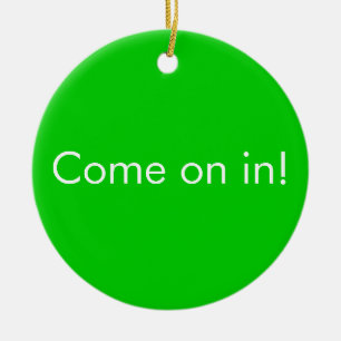 not you again / Come in funny insulting door Sign Ceramic Tree Decoration