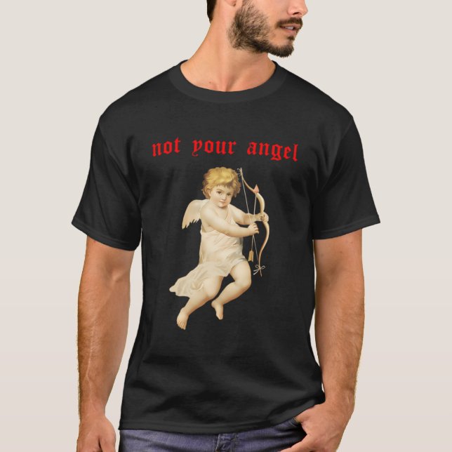 Not Your Angel Aesthetic Soft Grunge Clothing Wome T-Shirt (Front)