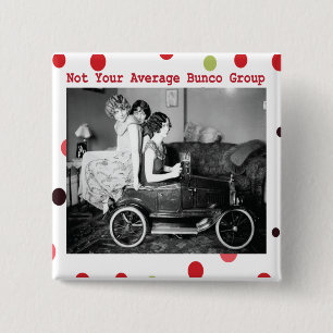 not your average bunco group 15 cm square badge