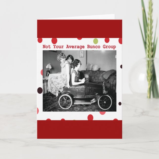 not your average bunco group card (Front)