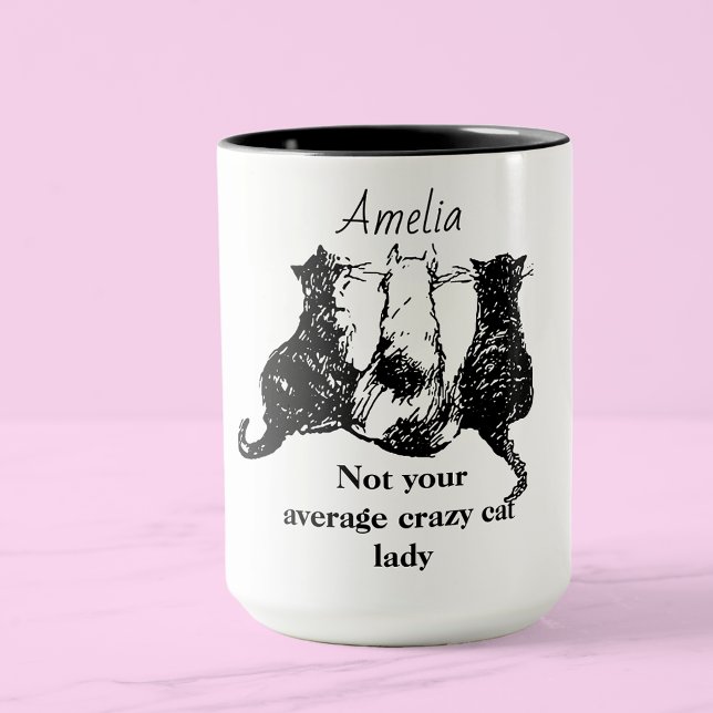 Not your average crazy cat Lady Personalised Mug (Best mugs for cat ladies 😻)