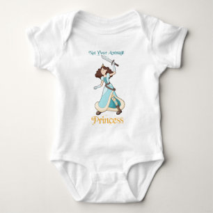"Not Your Average Princess" Warrior Girl Baby Bodysuit