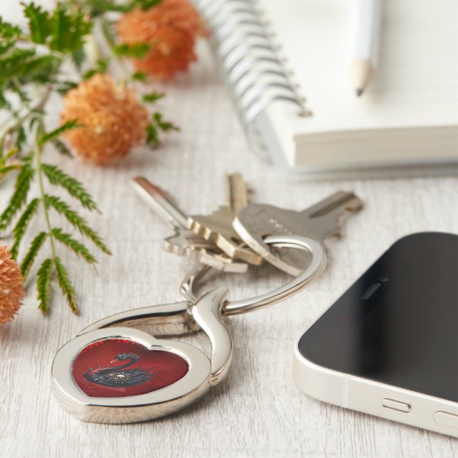 Not Your Average Swan – Spikes, Skulls & Sass.  Key Ring (Side)