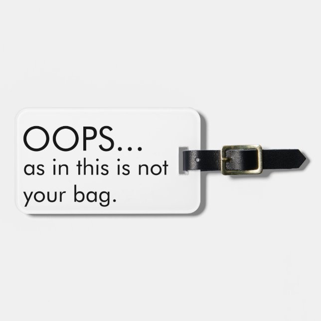 Not your bag luggage tag (Front Horizontal)