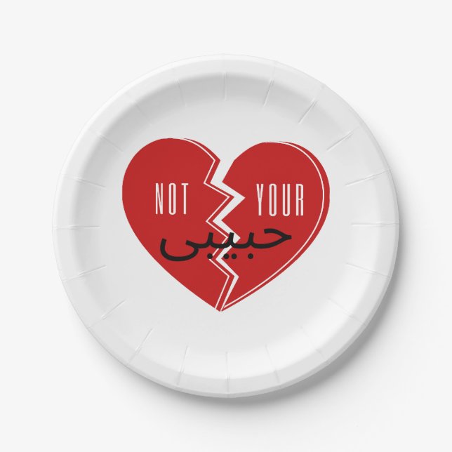 Not Your Habibi 3  Paper Plate (Front)