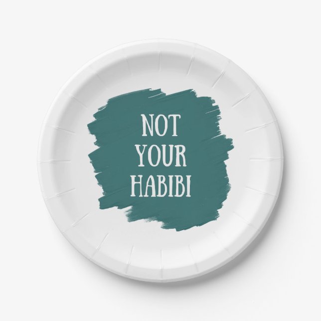 Not Your Habibi Paper Plate (Front)