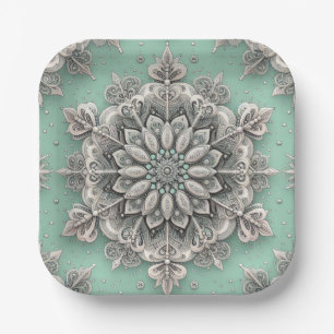 Not Your Ordinary Snowflakes II Paper Plate