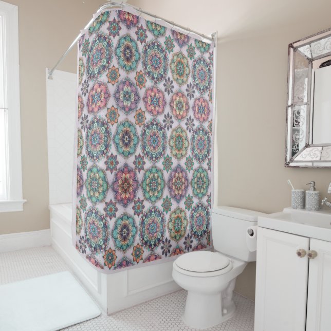 Not Your Ordinary Snowflakes Shower Curtain (In Situ)