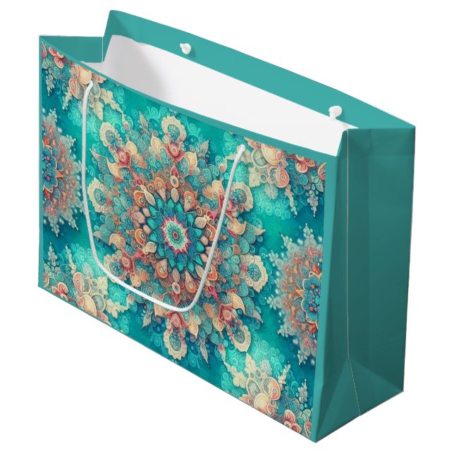 Not Your Ordinary Snowflakes V Large Gift Bag (Front Angled)