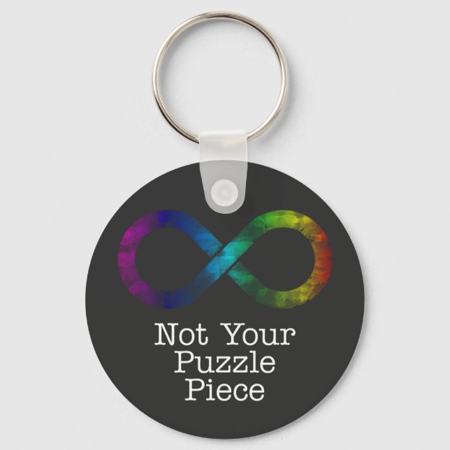Not your puzzle piece- autism awareness/acceptance key ring (Front)