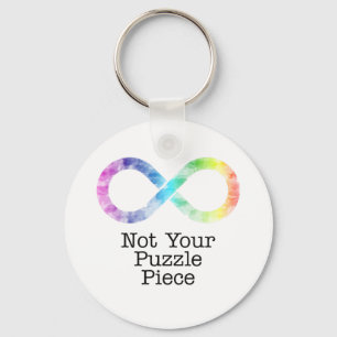 Not your puzzle piece- autism awareness/acceptance key ring