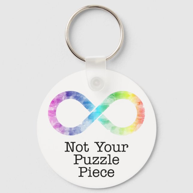 Not your puzzle piece- autism awareness/acceptance key ring (Front)