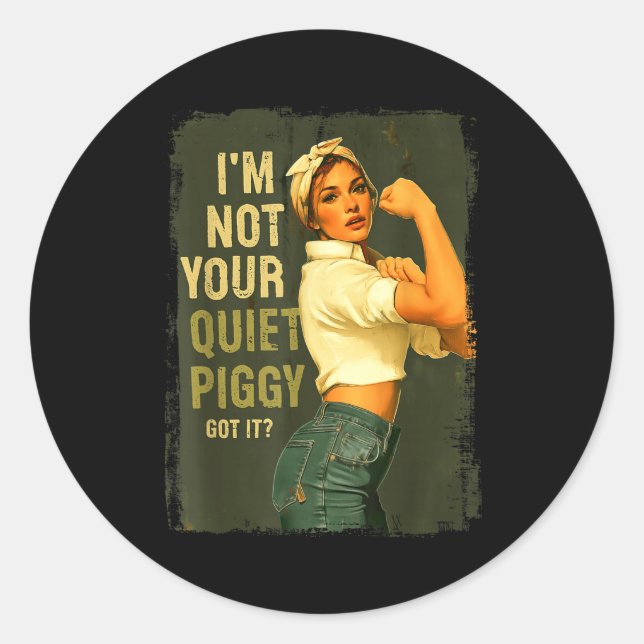 Not Your Quiet Ggy For Women  Classic Round Sticker (Front)
