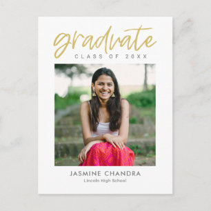 Notably Cool Editable Color Graduation Postcard