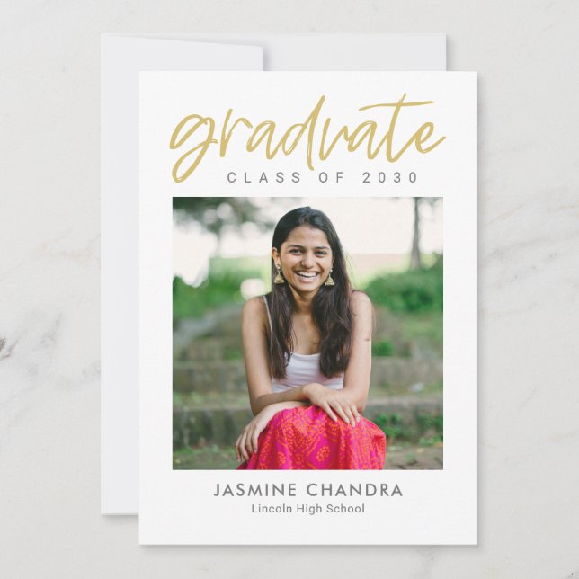 Notably Cool Editable Colour Graduation Invitation (Front)