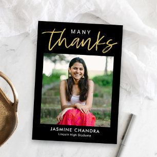 Notably Cool Editable Colour Graduation Thank You Card