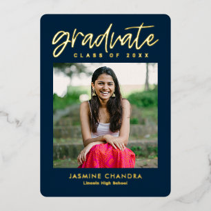Notably Cool Foil Graduation Editable Colour Foil