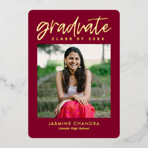 Notably Cool Foil Graduation Editable Colour Foil